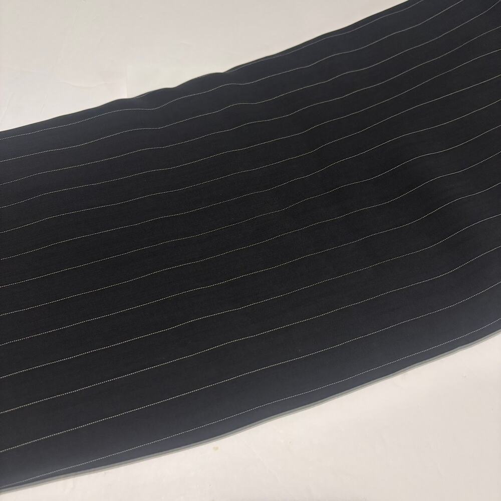 Black White Pinstripe Polyester Suiting Fabric 4.5 Yds 44" Wide Tailoring